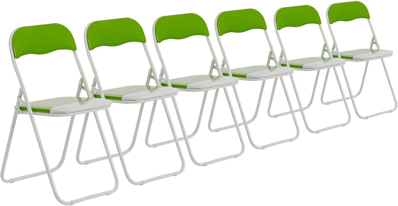 Padded Folding Chairs Solid Pack of 6