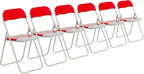 Padded Folding Chairs Solid Pack of 6