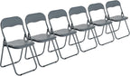Padded Folding Chairs Solid Pack of 6