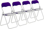 Padded Folding Chairs Solid Pack of 6