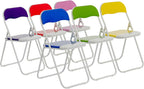 Padded Folding Chairs Solid Pack of 6