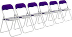 Padded Folding Chairs Solid Pack of 6
