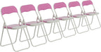 Padded Folding Chairs Solid Pack of 6