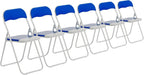 Padded Folding Chairs Solid Pack of 6