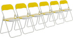 Padded Folding Chairs Solid Pack of 6