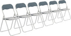 Padded Folding Chairs Solid Pack of 6