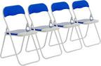 Padded Folding Chairs Solid Pack of 6