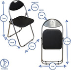 Padded Folding Chairs Solid Pack of 6