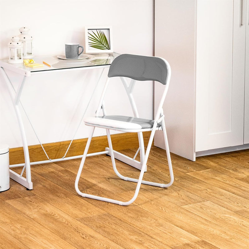 Padded Folding Chairs Solid Pack of 6