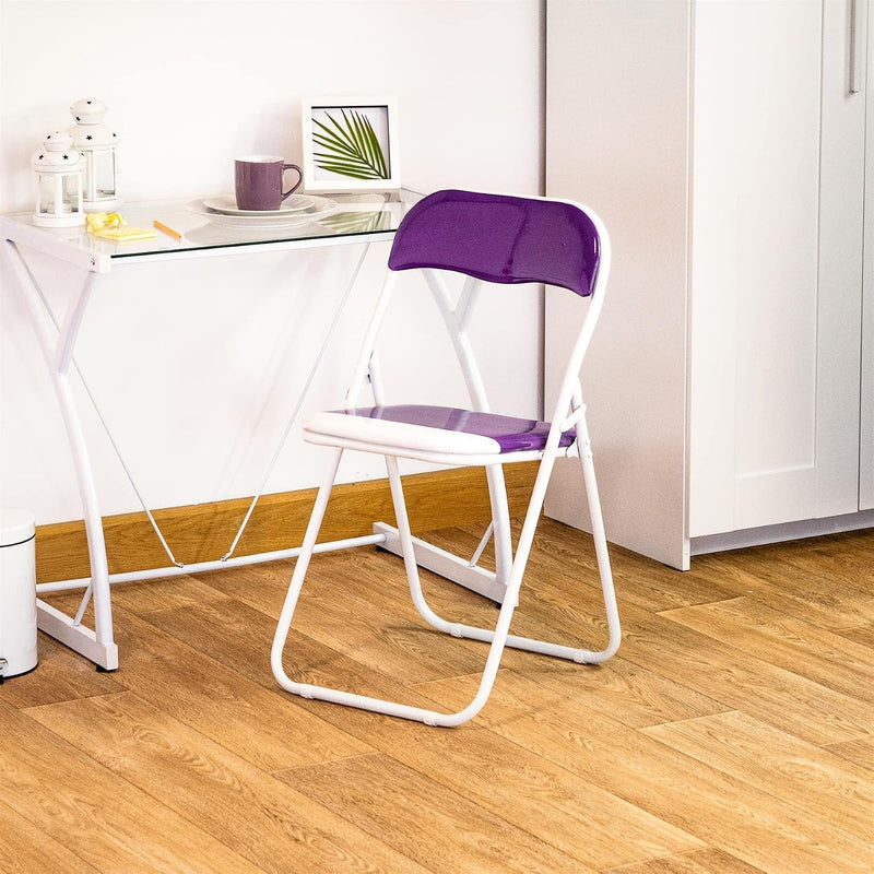Padded Folding Chairs Solid Pack of 6