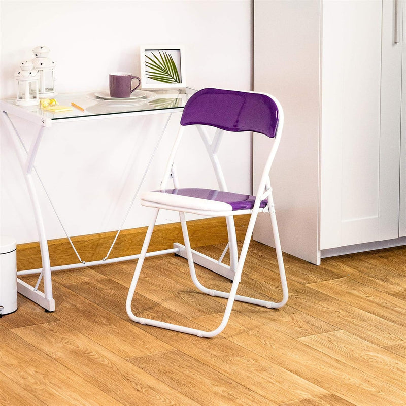 Padded Folding Chairs Solid Pack of 6