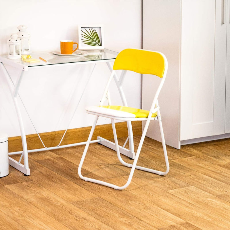 Padded Folding Chairs Solid Pack of 6