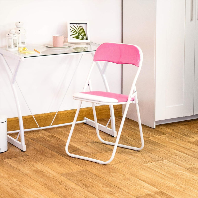 Padded Folding Chairs Solid Pack of 6