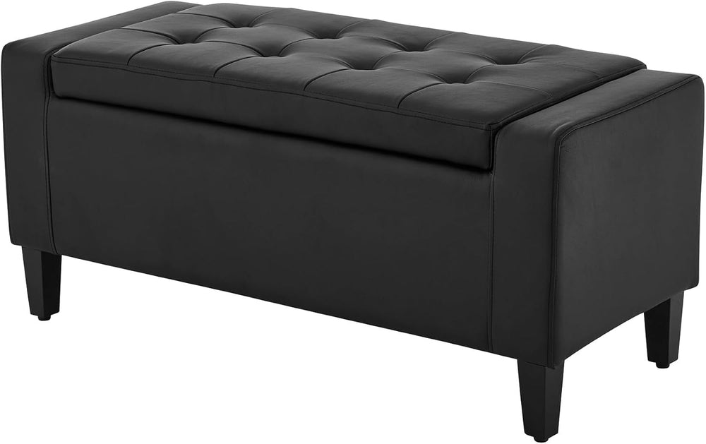 Padded Storage Ottoman Bench 92x40cms 2 Seater