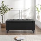 Padded Storage Ottoman Bench 92x40cms 2 Seater