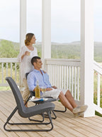 Patio Set Low-Level Two-Seater with Table Stylish Rattan