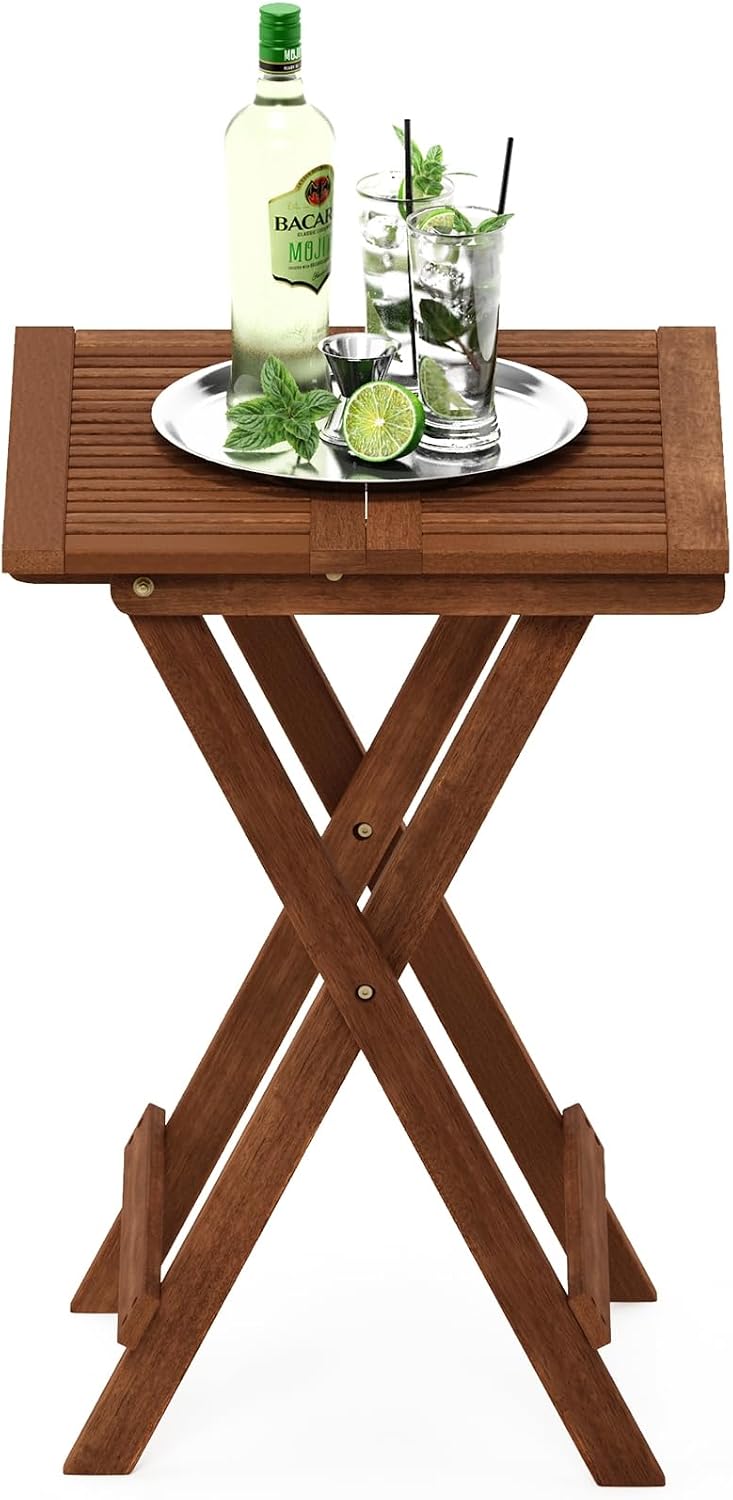 Patio Table Folding Outdoor Side Coffee in Teak