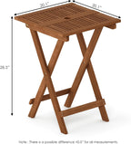 Patio Table Folding Outdoor Side Coffee in Teak