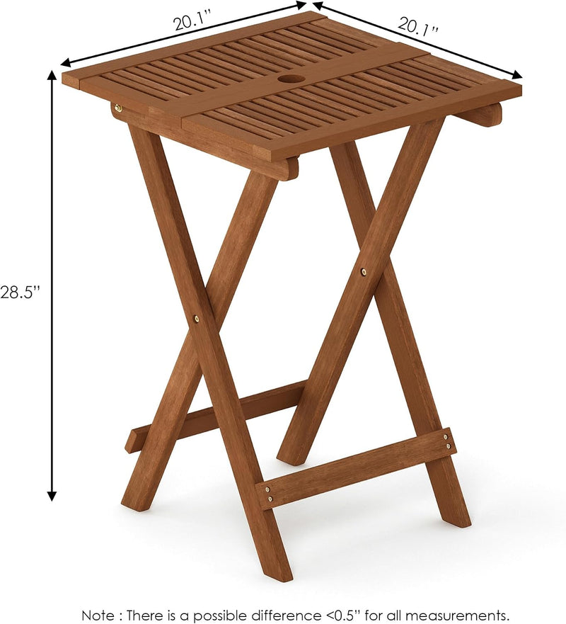 Patio Table Folding Outdoor Side Coffee in Teak