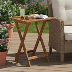 Patio Table Folding Outdoor Side Coffee in Teak