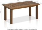 Patio Table Outdoor Side Coffee in Teak Oil