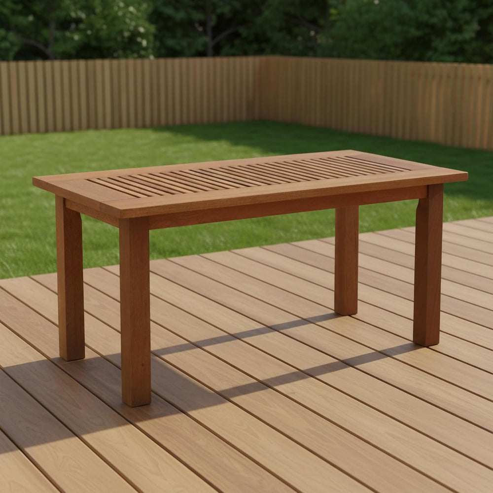 Patio Table Outdoor Side Coffee in Teak Oil