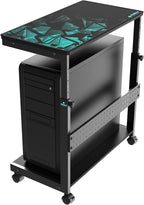 PC Stand Adjustable Computer Tower Cpu Holder Cart