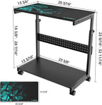 PC Stand Adjustable Computer Tower Cpu Holder Cart