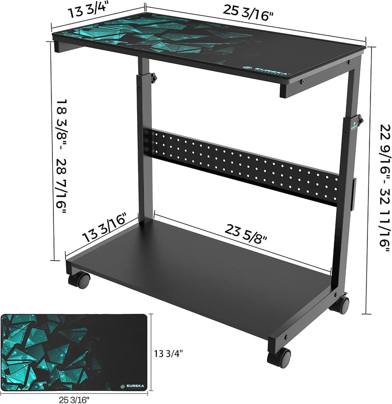 PC Stand Adjustable Computer Tower Cpu Holder Cart