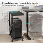 PC Stand Adjustable Computer Tower Cpu Holder Cart