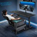 PC Stand Adjustable Computer Tower Cpu Holder Cart