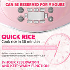 Peach Heart Shape Rice Cooker 6 in 1