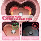Peach Heart Shape Rice Cooker 6 in 1
