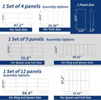 Peel and Stick Headboard for Full in Pack