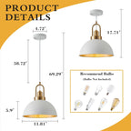 Pendant Ceiling Lights with Finish Kitchen Island Metal (2 Pack)