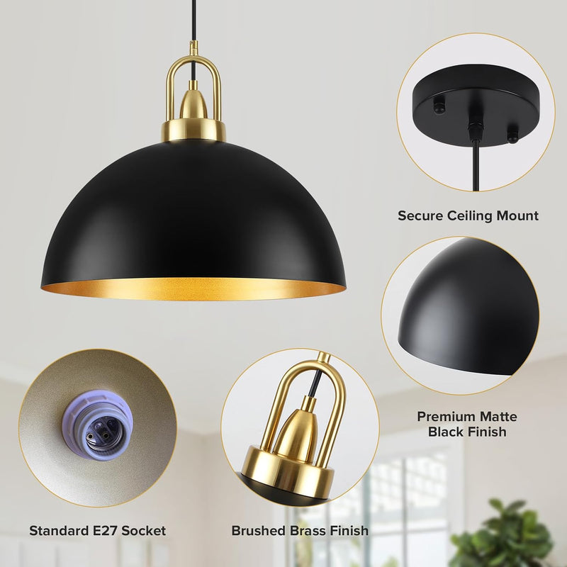 Pendant Light Fitting E27 Kitchen Island Lights ø40CM (2 Pack)