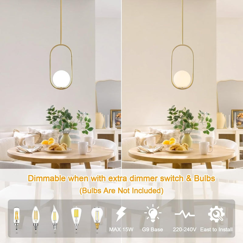 Pendant Light Fitting E27 Kitchen Island Lights ø40CM (2 Pack)