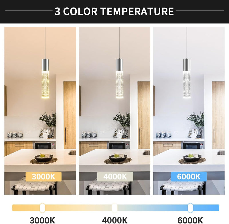 Pendant Light Fixtures Lights Kitchen Island Bubble Crystal (2Pack)