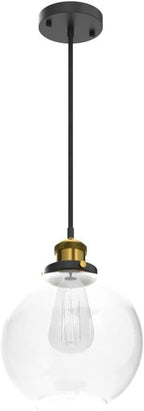 Pendant Light Vintage Glass Clear Kitchen Island Lights (2 Pack)