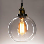 Pendant Light Vintage Glass Clear Kitchen Island Lights (2 Pack)