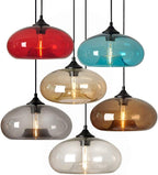 Pendant Light with 28CM Glass Lampshade Industrial Vintage