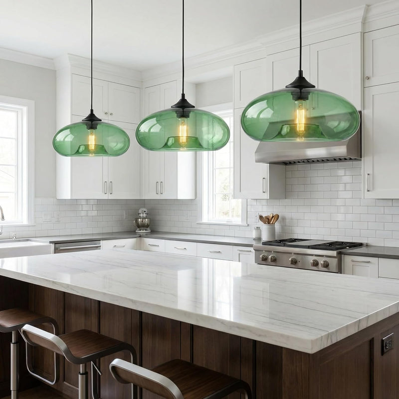 28CM Glass Pendant Light E27 Hanging Ceiling Lamp