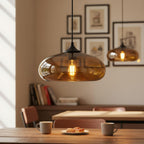 Pendant Light with 28CM Glass Lampshade Industrial Vintage