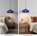 Pendant Light with 28CM Glass Lampshade Industrial Vintage