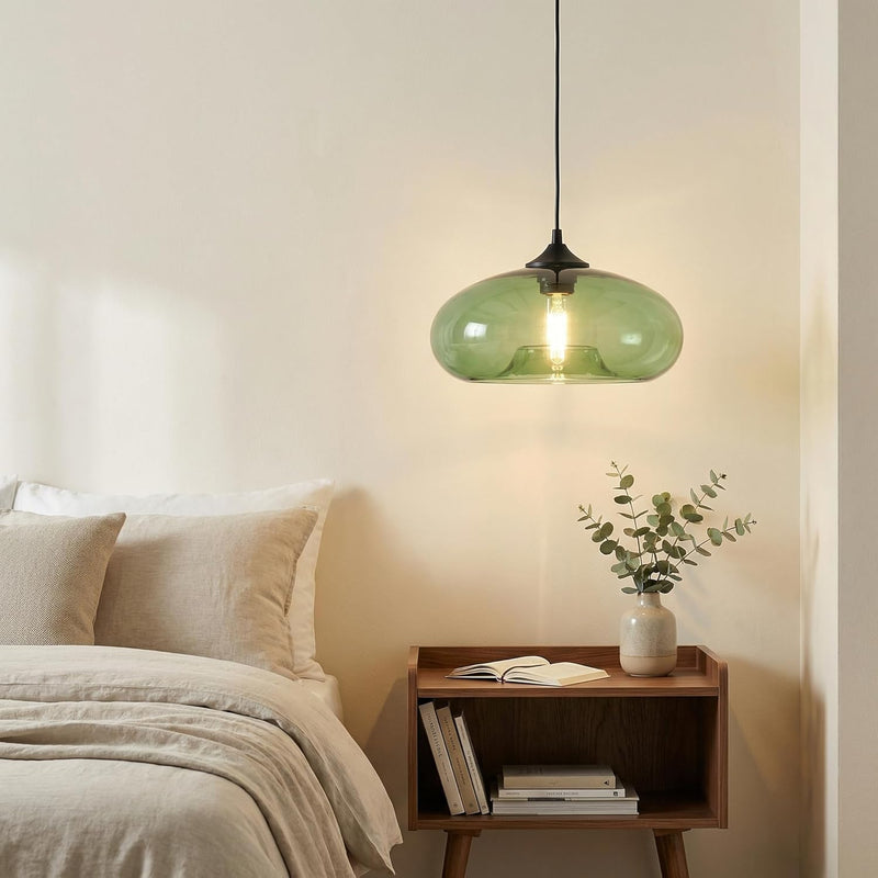 28CM Glass Pendant Light E27 Hanging Ceiling Lamp
