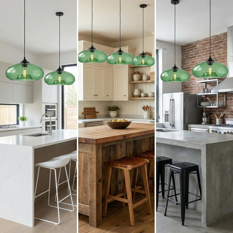 28CM Glass Pendant Light E27 Hanging Ceiling Lamp