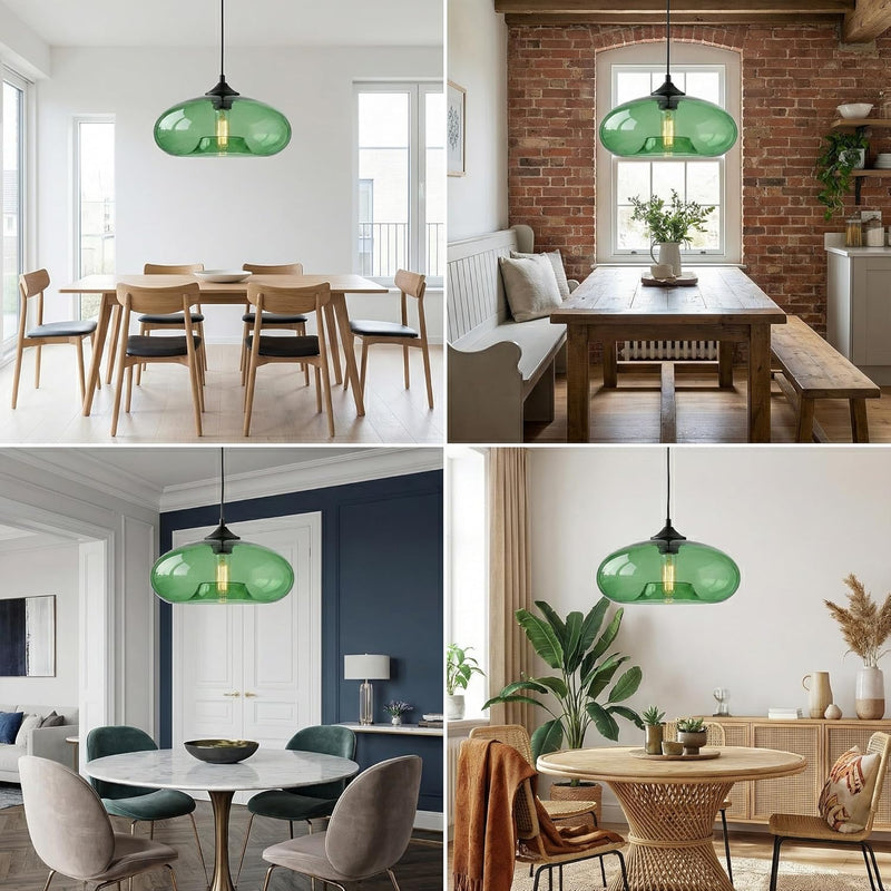 28CM Glass Pendant Light E27 Hanging Ceiling Lamp