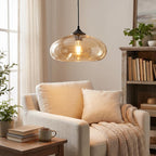 Pendant Light with 28CM Glass Lampshade Industrial Vintage