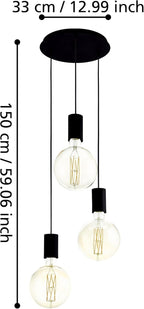 Pendant Lighting Pozueta 3 Bulbs Ceiling Light Fitting