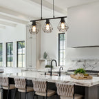 Pendant Lights 3 Industrial Metal Caged Ceiling Light